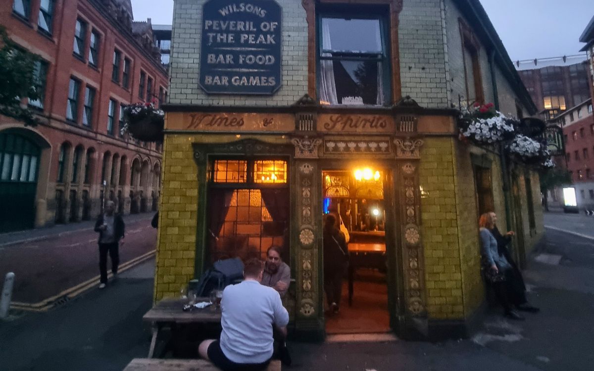Haunted Peveril of the Peak Pub in Manchester
