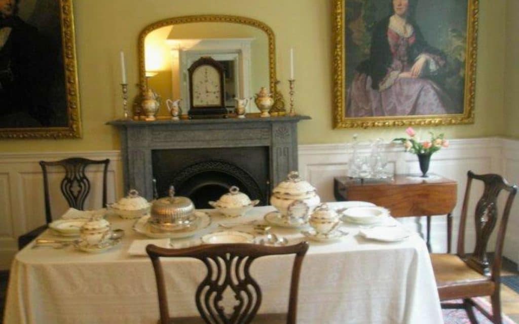 The Whisper of ‘Enid’: An EVP that led back to Dale House 1 Inside Dale House, the dining room with a portrait of a member of the Darby family.