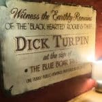 A Dick Turpin display inside the Blue Boar pub in York
