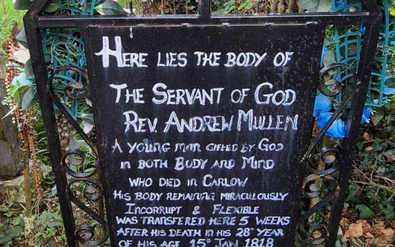 Father Andrew Mullen’s grave in County Offaly.