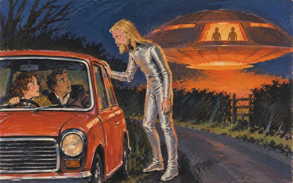 Weirdness near Winchester: The 1976 Chilcomb UFO encounter 1 A reconstruction of the strange UFO encounter reported by Joyce Bowles and Ted Pratt near Chilcomb, Winchester, in November 1976.