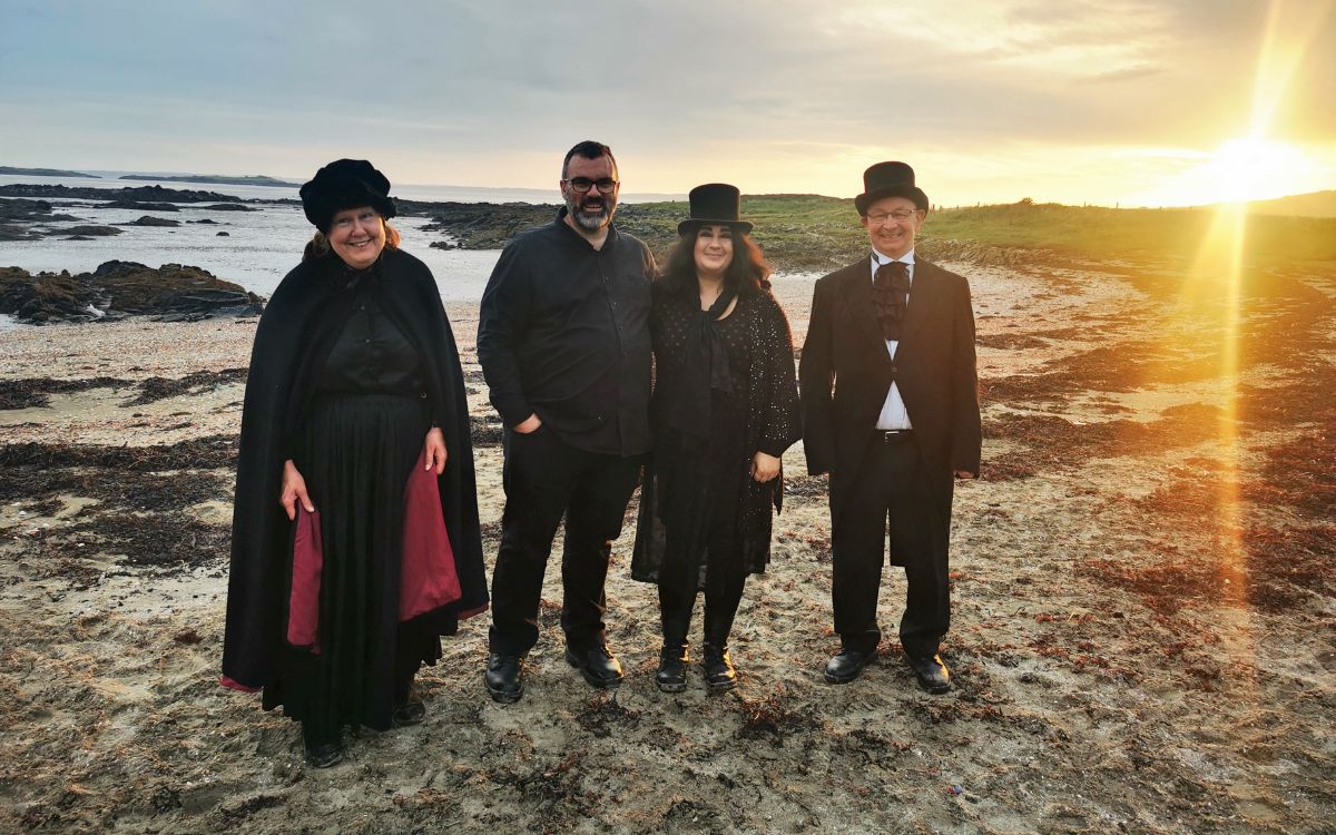 Mostly Ghostly: haunted highways and the Headless Piper of Dumfries and Galloway 1 The Mostly Ghostly team at Carrick Shore in Dumfries and Galloway.