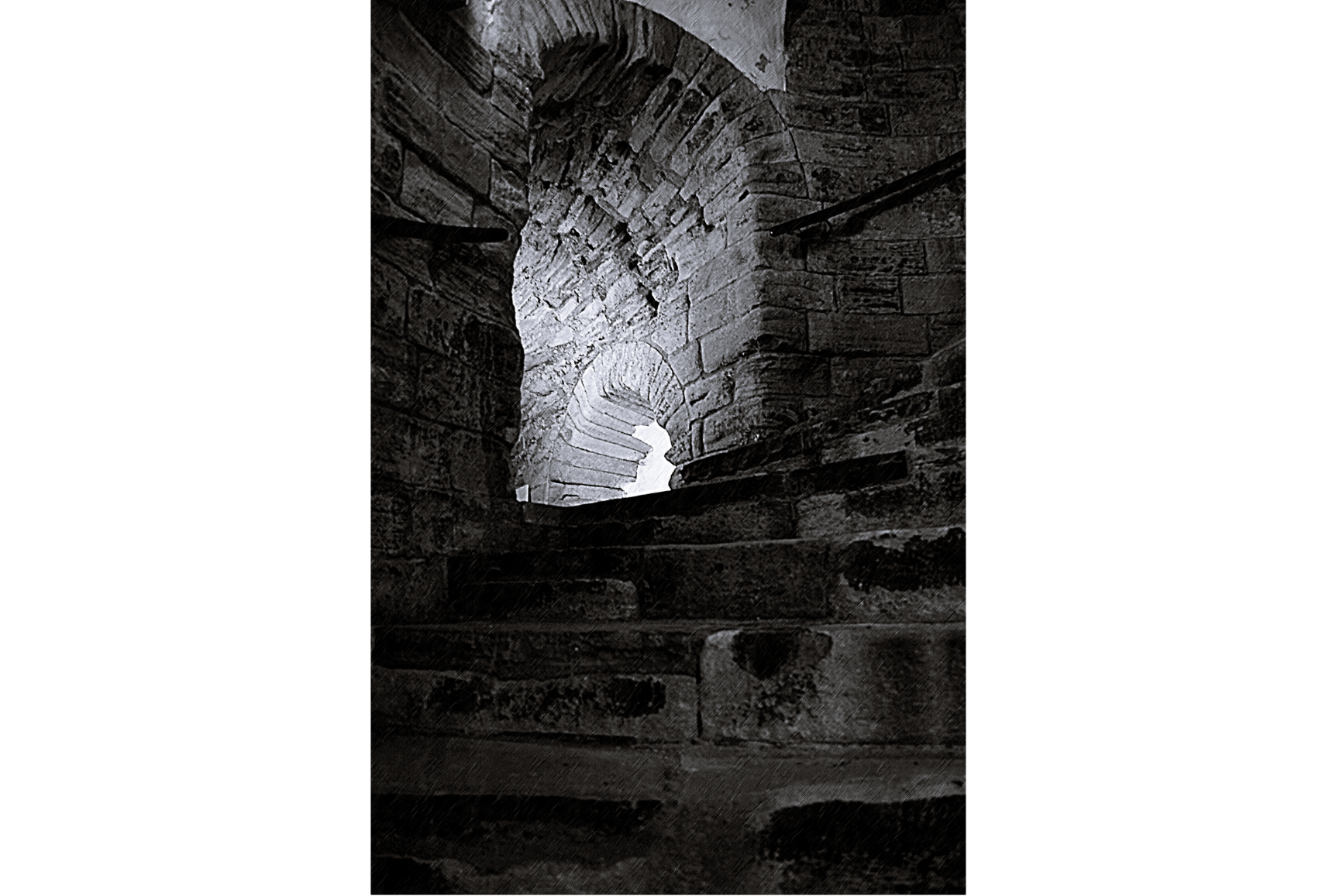 Newcastle Castle ghost tours and the legend of the Poppy Girl 1 A narrow stone spiral staircase inside Newcastle Castle