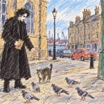A reconstruction of one of the reported sightings of Gilbert O’Donnell, the Catman of Ferry Road, in Leith in 1996.